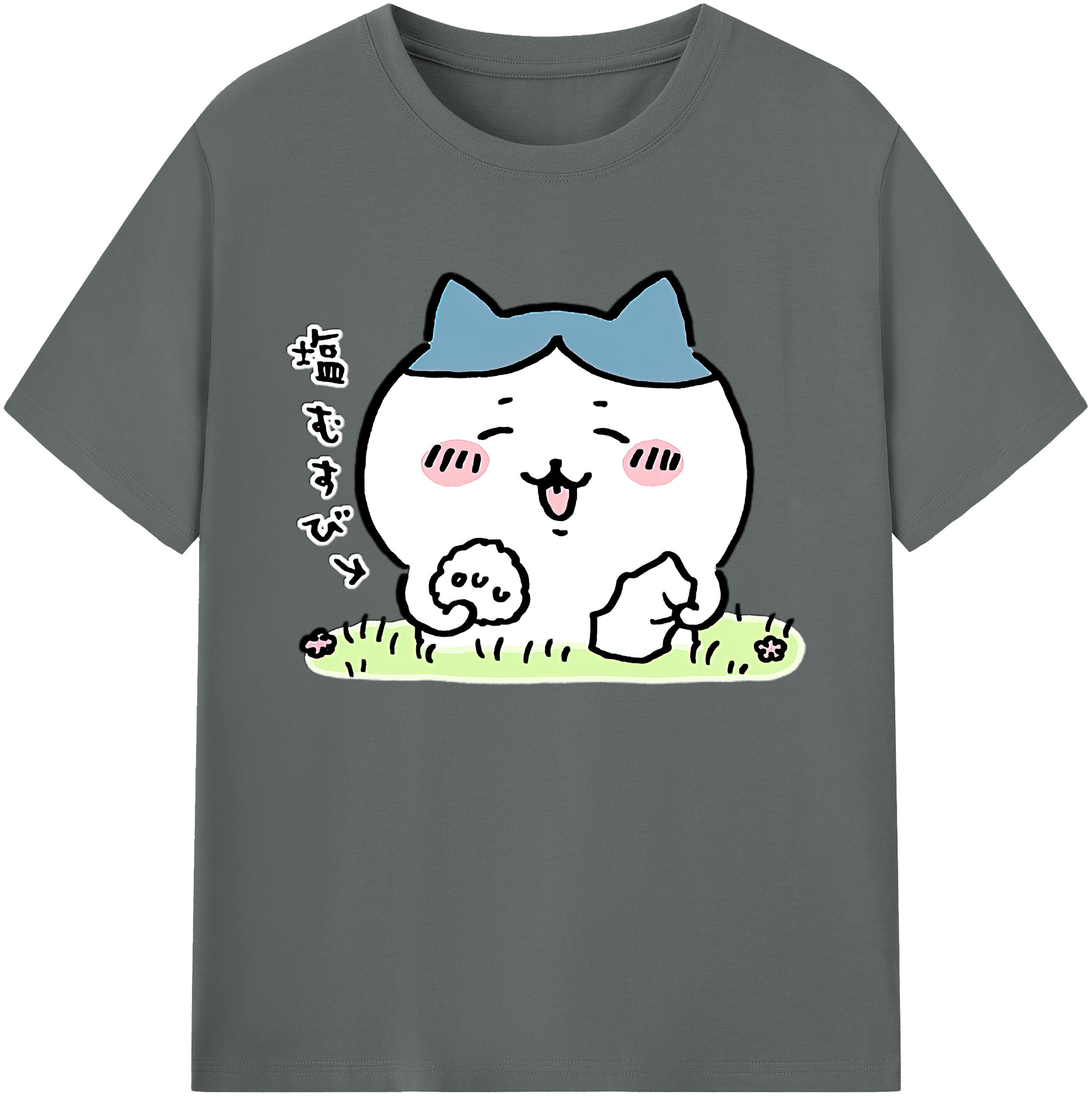 （画像用） ちいかわ ハチワレ Chii-kawa hachiware 綿100％ メンズ半袖Tシャツ｜肌触りやわらか＆通気性